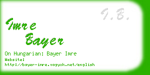 imre bayer business card